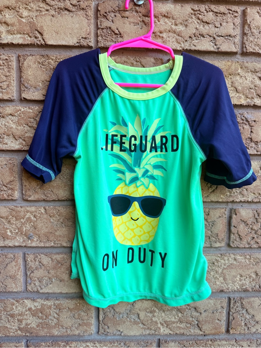 4/$25 • Old Navy "Lifeguard on Duty" Pineapple Rash Guard